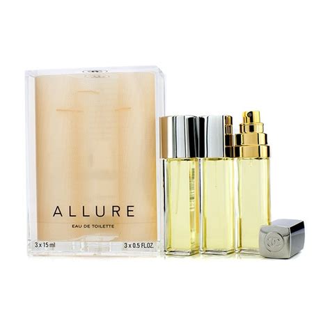 chanel allure eau de toilette purse spray and 2 refills|Chanel Allure perfume 100ml price.